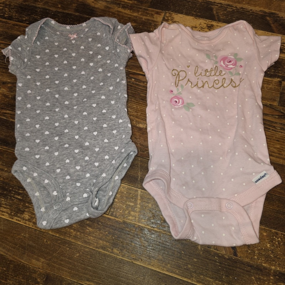 Baby Girl 0-3 Mo Bundle 16 pc Lot Newborn Bodysuits Pants Outfits Dress Bundle - Picture 7 of 11